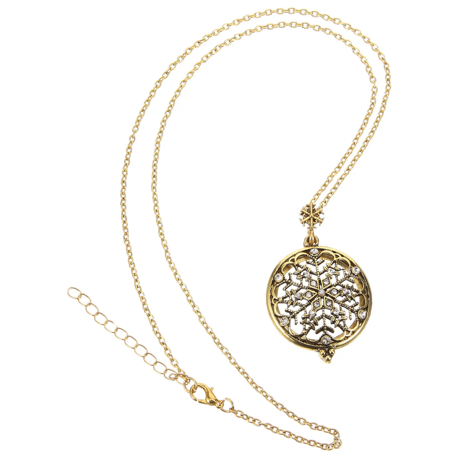 Delicate Magnifying Glass Pendant Necklace Vintage Style Reading Magnifier Lens Jewelry for Women Long Chain Gift for Mother Day