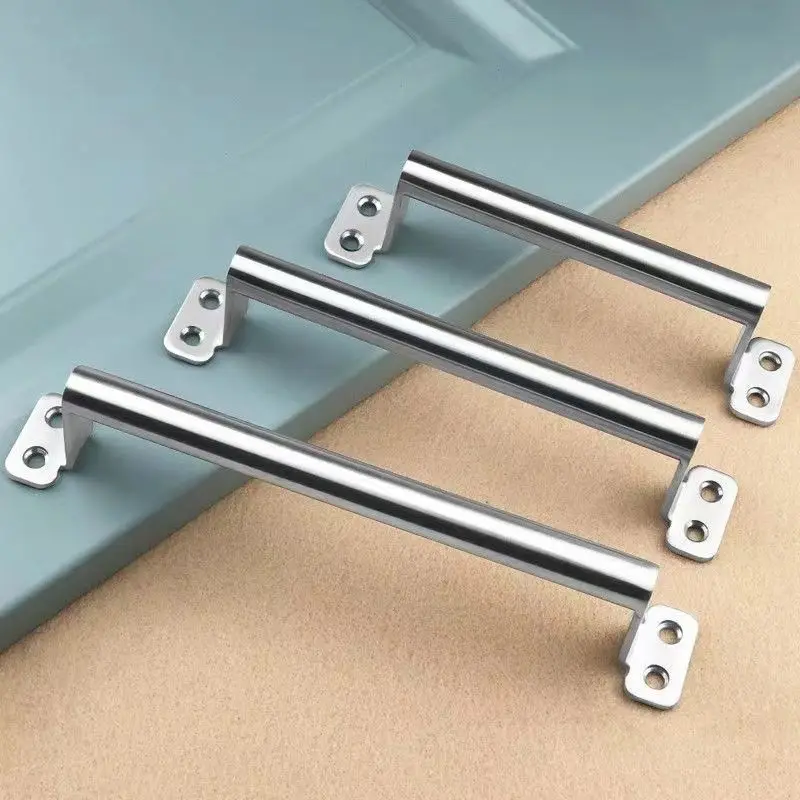 1Pcs Stainless Steel Gate Handle for Kitchen Outdoor Fence Pantry Barn Door Pull Hardware 125mm 154mm 185mm