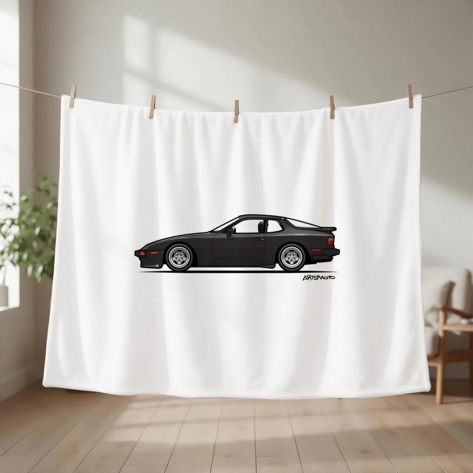 Black 1986 P 944 951 Turbo US spec Throw Blanket Bed linens Shaggy Decorative Beds Plaid on the sofa Blankets