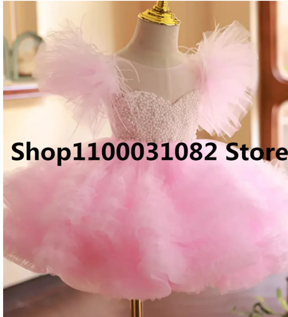 Lovely Flower Girls Dresses For Wedding Tulle Puffy Scoop Neck Sleeveless Princess First Communion Dress