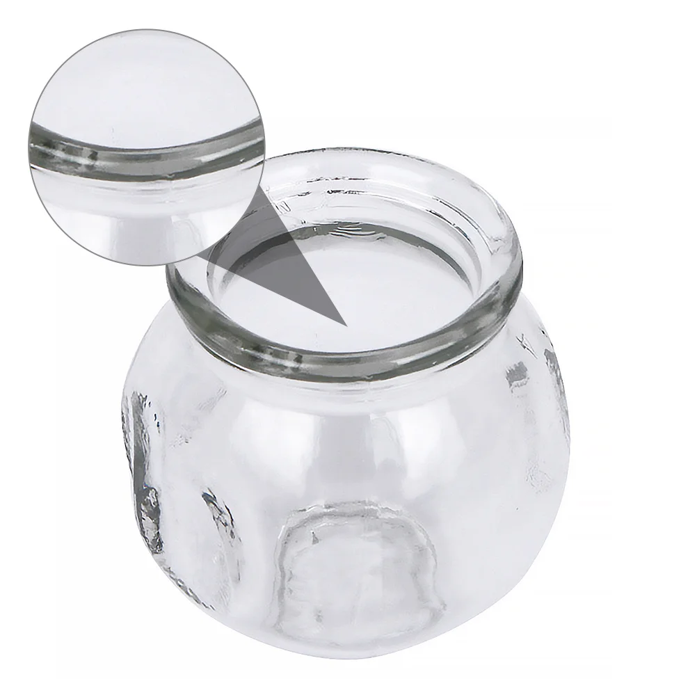 1 conjunto de ventosas de vidro espessadas, aro suave, aderência antiderrapante, forte sucção para terapia de ombro traseiro, kit de tratamento de ventosas