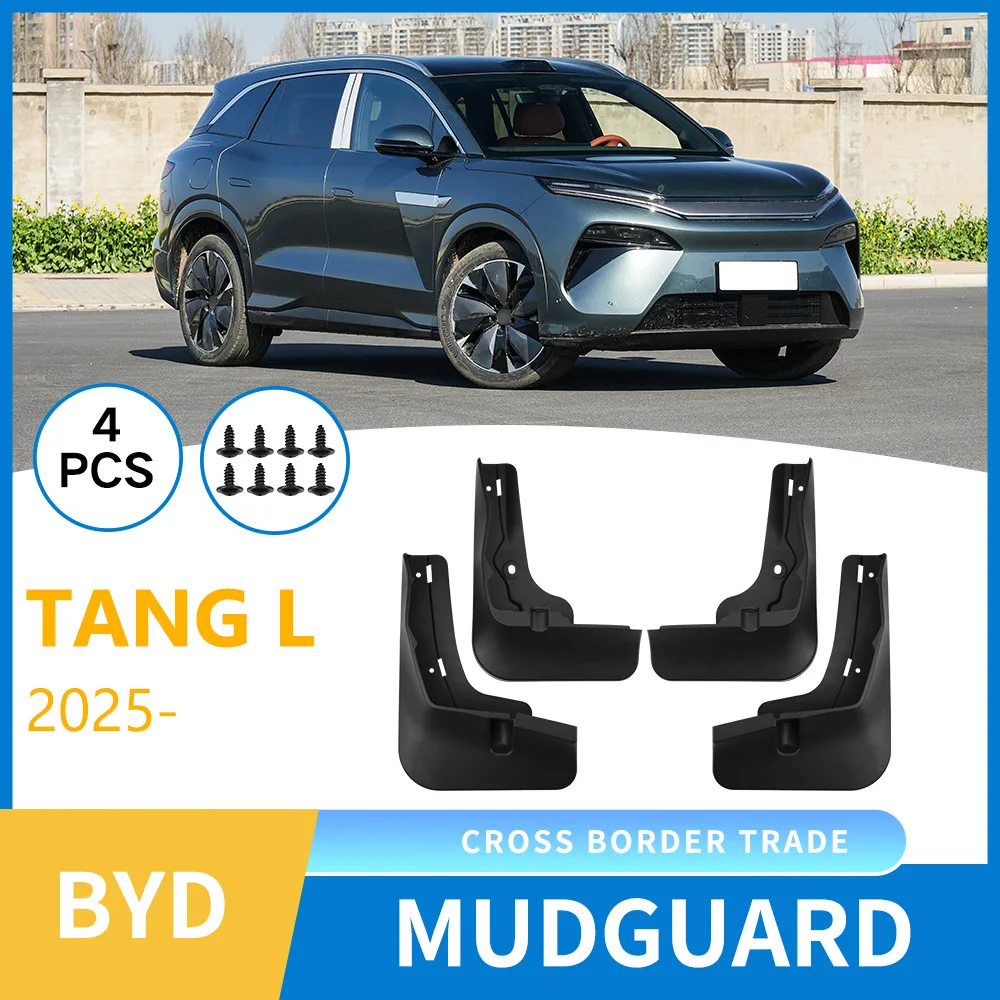 

For BYD Tang L 2025 car tire mudguard exterior modification,Mudflaps Front Rear Flares Splash Guards Cover Car Accessorie
