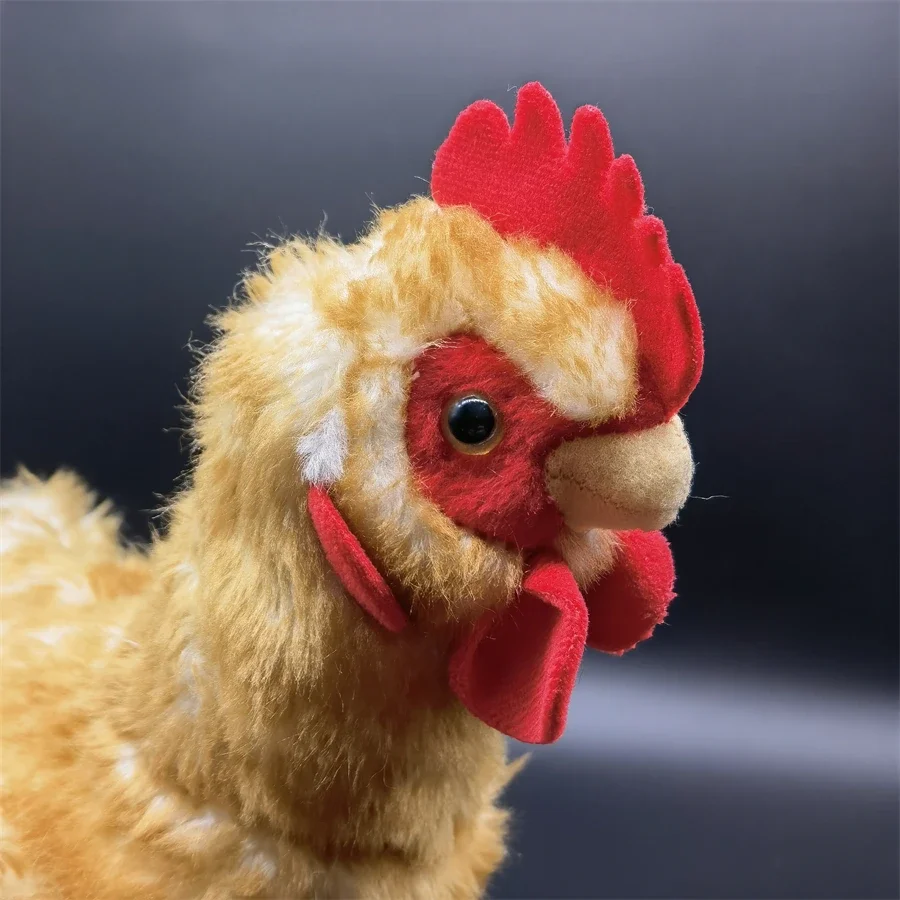 

Hen Plush Toy Realistic Hen & Rooster Stuffed Animal Lifelike Farm Bird Doll Cock Plushie Gift for Animal Lovers Collectors