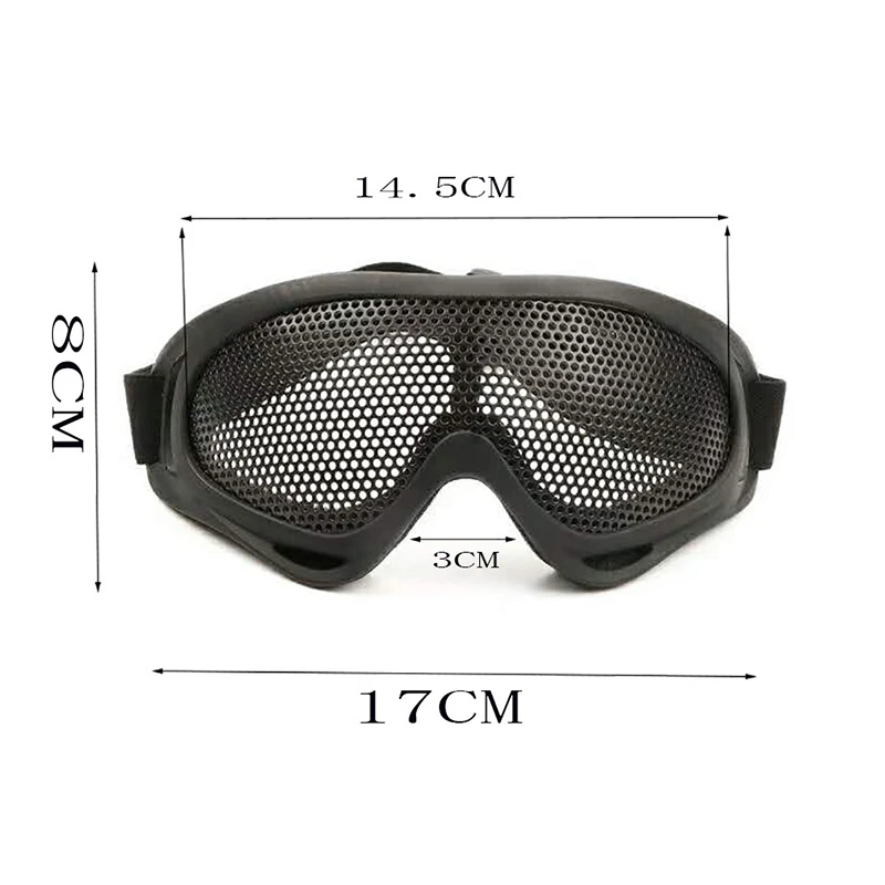 1Pc Outdoor Eye Protective Comfortable Airsoft Safety Tactical Eye Protection Metal Mesh Glasses Goggle