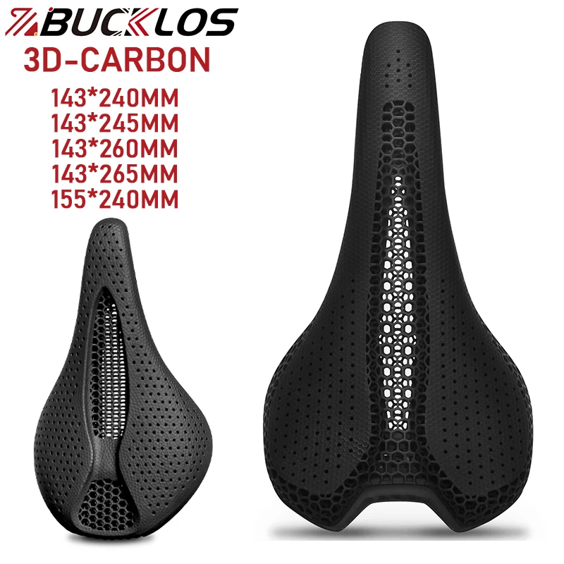 BUCKLOS 3d Printed Saddle Carbon Saddle for Men Women Ultralight 3d Carbon Saddle Breathable Road Bike Seat Racing Bike Seat