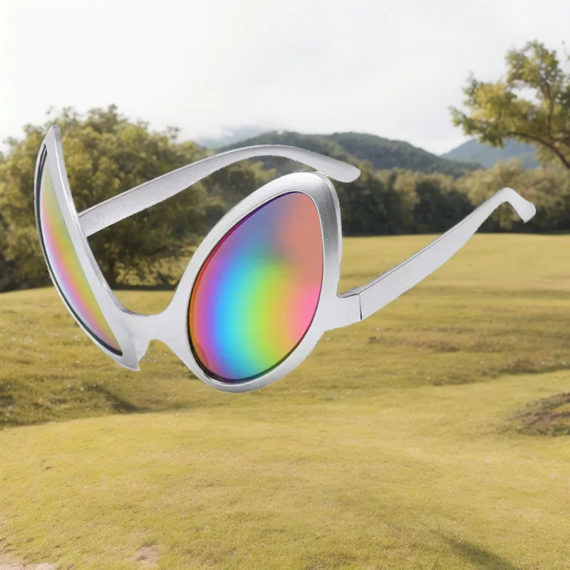 نظارات شمسية مضحكة للحفلات، عدسات قوس قزح، نظارات شمسية للعطلات والرقص، أشكال بديلة للحفلات lrest De Sol #3