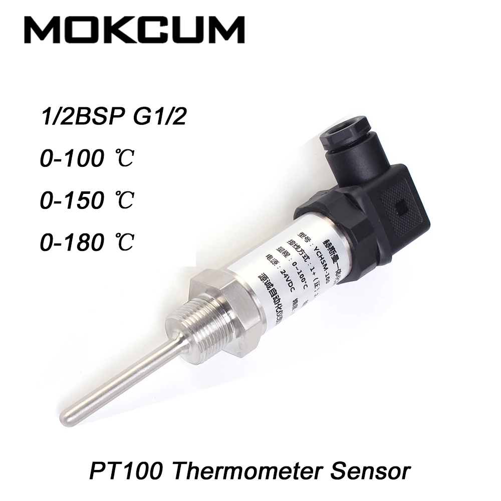 

Передатчик-термометр PT100 с резьбой G1/2 1/2BSP, модуль с разъемом 50 мм для отслеживания температуры, бытовая техника 4-20 мА