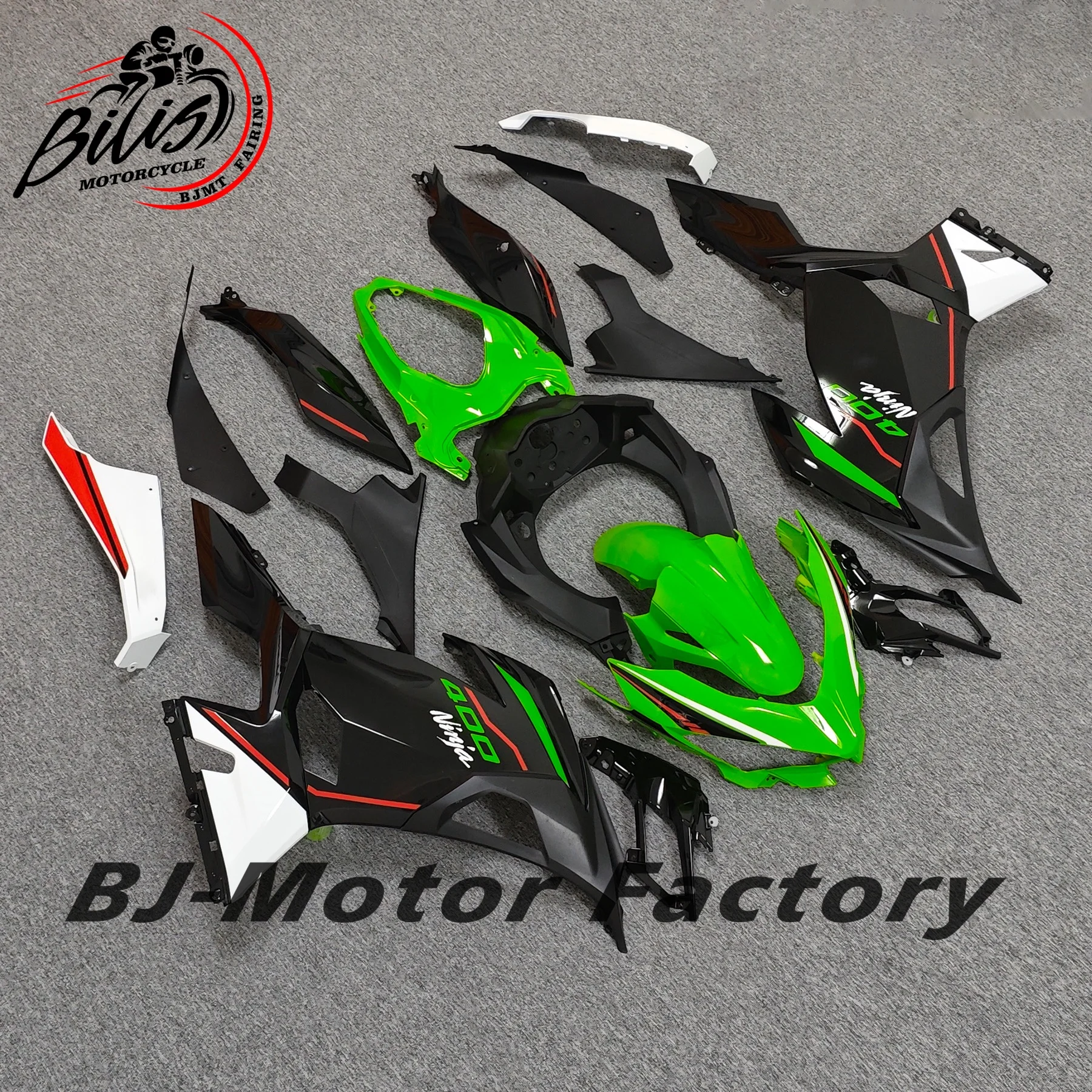 دراجة نارية لـ Kawasaki NINJA 400 EX400 2018 - 2023 مجموعة هدايا كاملة ABS حقن البلاستيك الأسود NINJA400 هيكل السيارة القلنسة