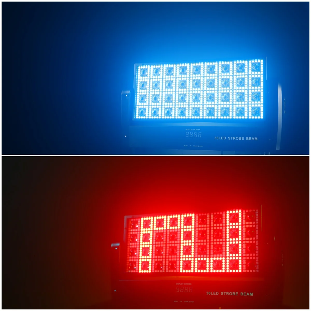 200W Swingable LED Strobe Light Colorful Mixed Pattern Program RGB DMX512 Bright Running Washer Lighting for DJ Party Bar Disco