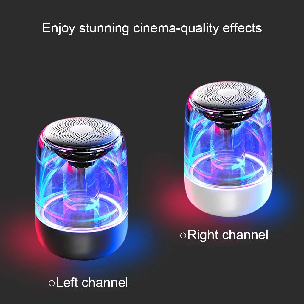 Mobile Phone Bluetooth-compatible Speaker Wireless Sound Box Home Impact Mini Player Speakers Gift White Configuration