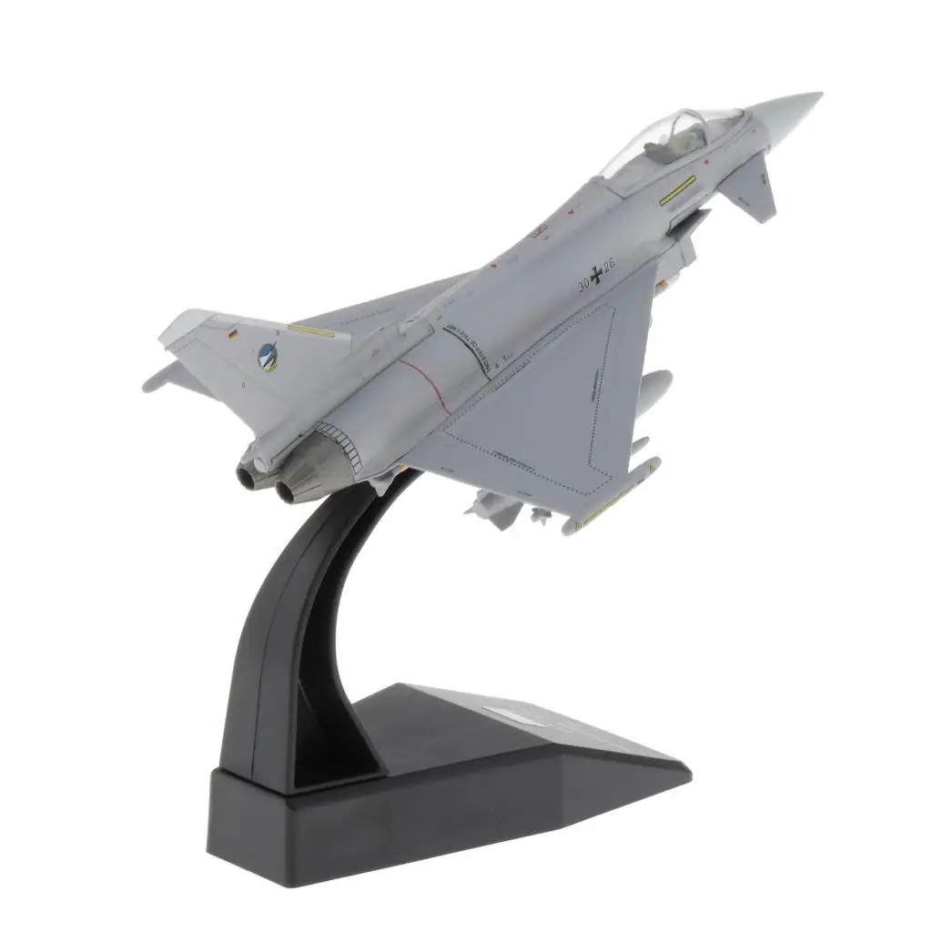 1/100 Scale EF-2000 Fighter Display Model - Metal Mini with Stand