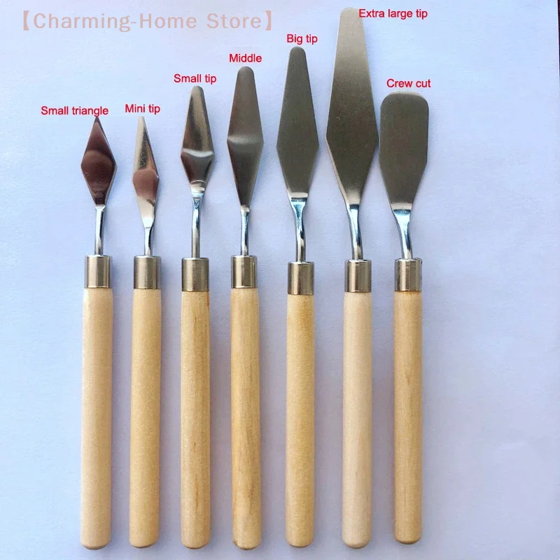 【M】7本/セット ステンレス鋼油絵ナイフ アーティストクラ - Painting Knife Palette のレビューと価格
