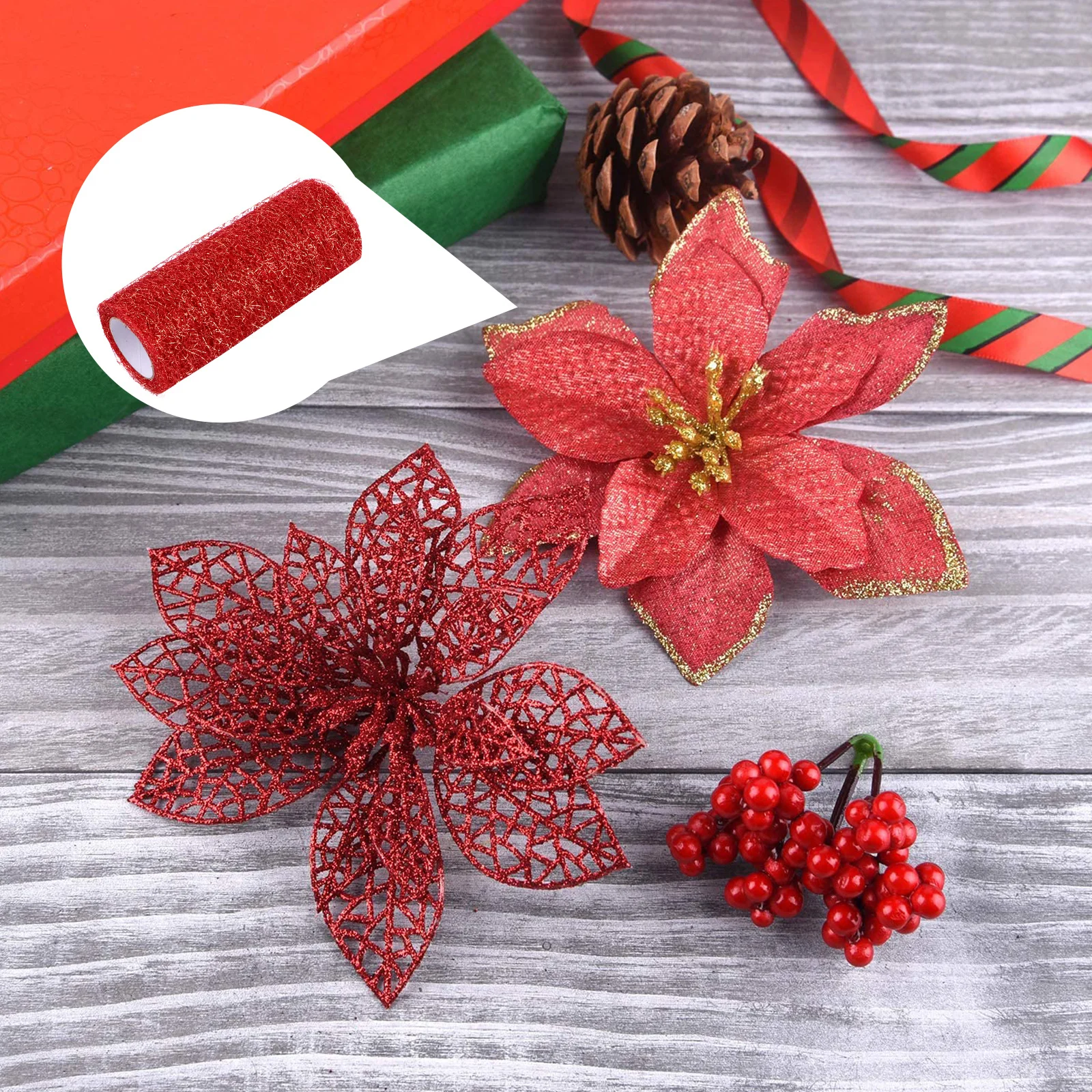 2 قطعة شبكة الذهب DIY بها بنفسك الشريط لفة الحرفية النسيج Diy بها بنفسك ديكور حفلات الزفاف فيونكات شعر توتو التنانير هدية التفاف #3