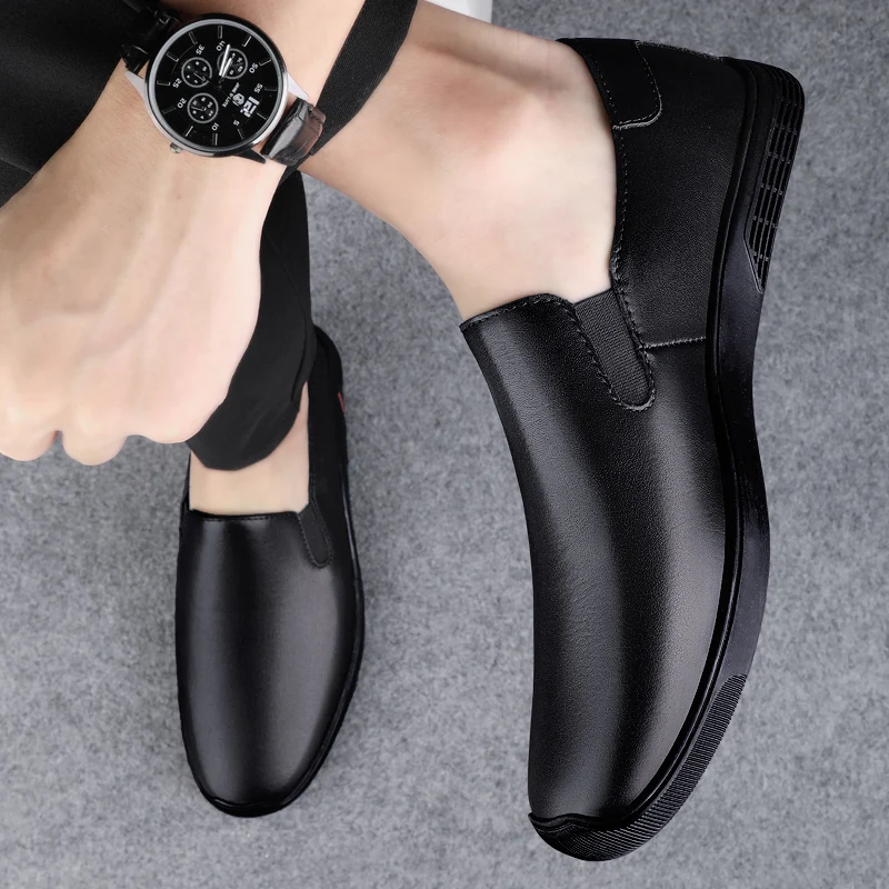 

Мужские модельные туфли ручной работы из натуральной кожи в британском стиле, мужская обувь с круглым носком, итальянские повседневные лоферы из коровьей кожи, модельные туфли для мужчин