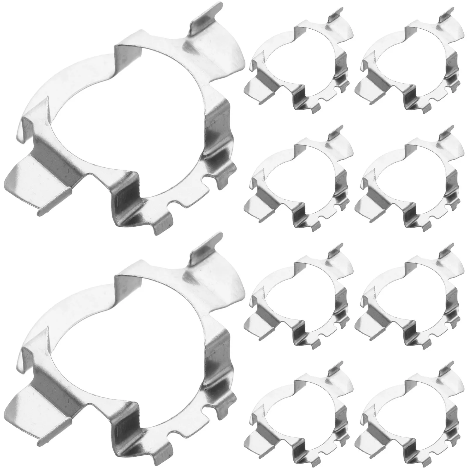 10Pcs LED Bulb Retainer Base Secure Car Bulb Adapter Holder Strong Metal Retaining Clip for Headlamp Installation