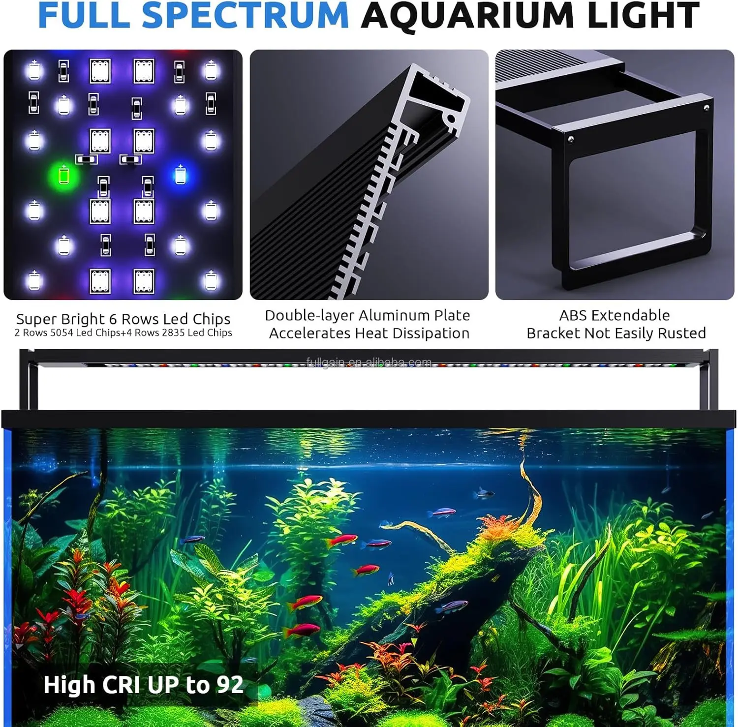 FG199 2025 New Alloy High Wattage 84W 24/7 LED Aquarium Light Fish Tank Light for Plant Memory Mode Daylight Moonlight - view 5