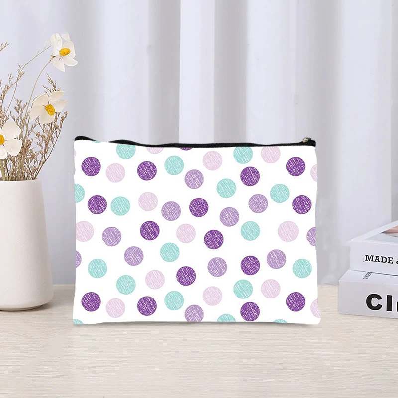 Polka Dot Patroon Make-Up Case Kawaii Reis Cosmetische Tas Mooi Meisje Geschenken Toilet Make-Up Zakje Draagbare Stijlvolle Reisorganisator