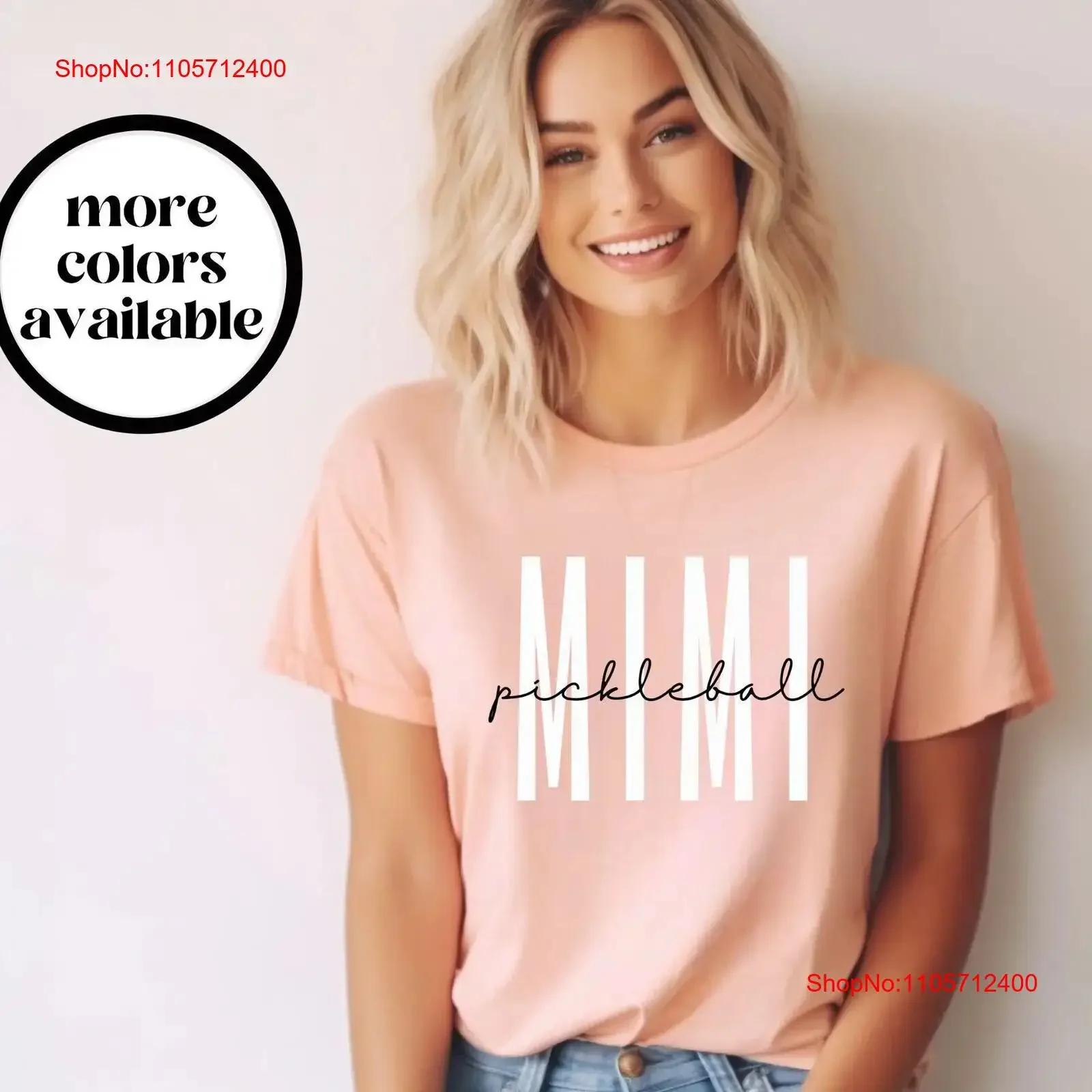 Pickleball Mimi T Shirt Grandma Christmas Funny vintage Washed homme Stretched designer clothes Slightly Comfortable fashion