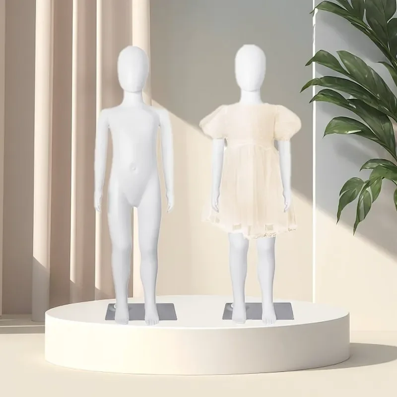Children Full Body Mannequin Multi Color Kids Clothing Display Rack Egg Head Model For Store Window Dress Form Prop