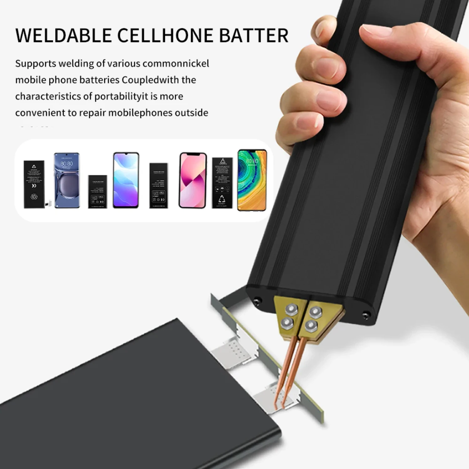 Efficient and Easy-to-Use Compact Portable DIY Handheld Battery Spot Welder for Welding 18650 Lithium Battery, Nickel Strip, and