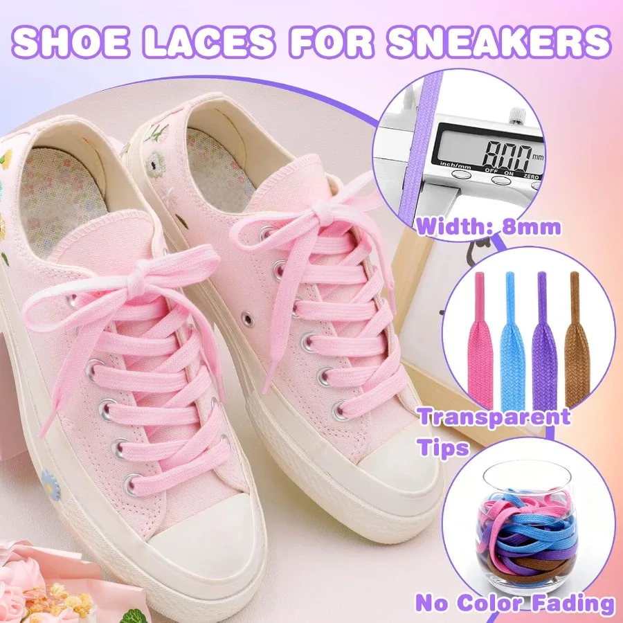 قطن مسطح للأحذية الرياضية: 2 P أربطة أحذية رياضية صلبة