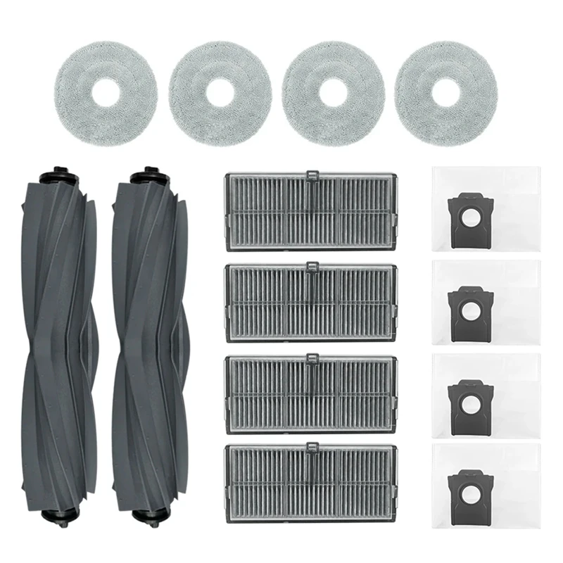 Comprehensive Spare Parts And Accessories For Dreame X40 Pro Robot Vacuum: Main Brush, HEPA Filter, Mop Pads, Dust Bags