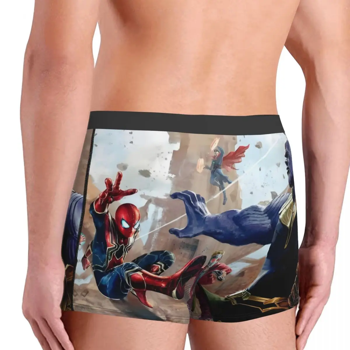 Iron Man Marvel Animation Iron Man Underpants Breathbale Panties Men's Underwear Sexy Shorts Boxer Briefs