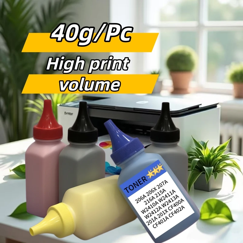 Recarga de tóner láser de color para impresoras HP 206A 206X 207A 216A 215A W2410A W2411A W2412A W2413A 201A 201X CF400A CF401A CF402A