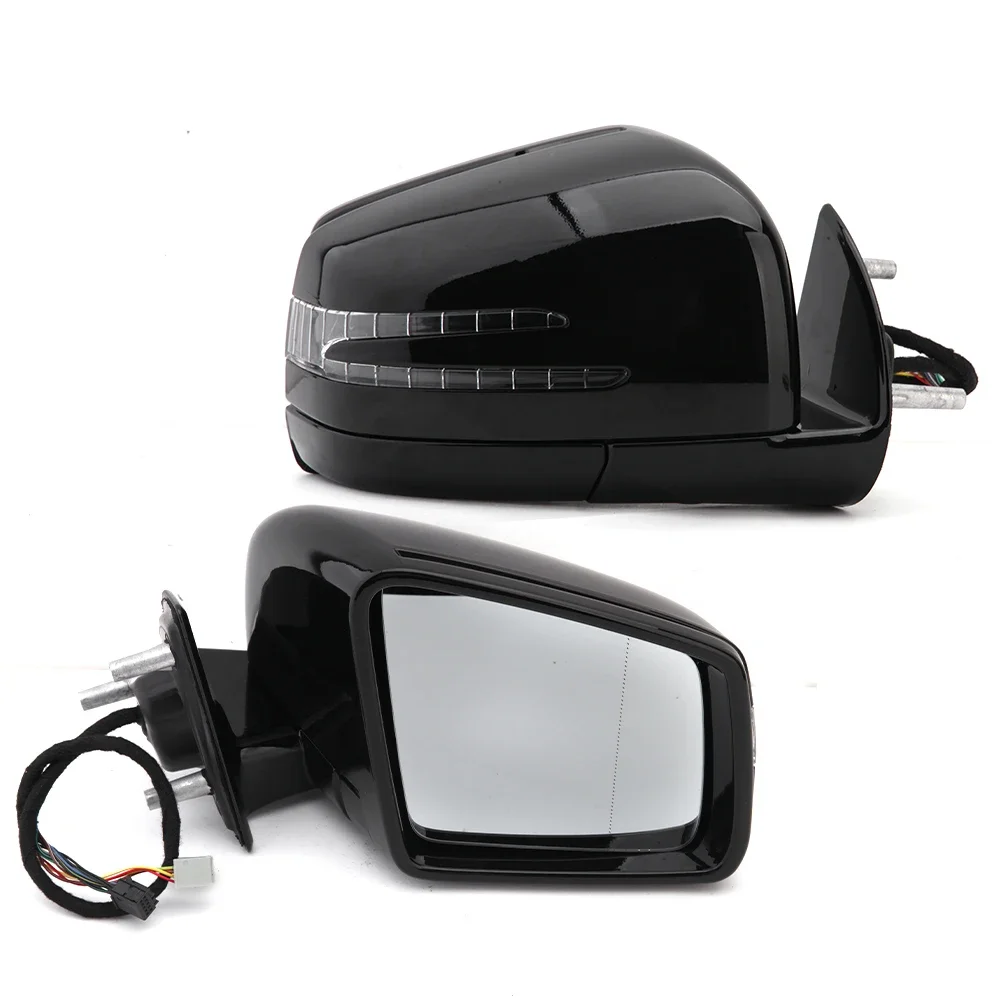 Black Wing Back Door Mirror Assembly Rear View Rearview Side Mirror For W164 2005-2011