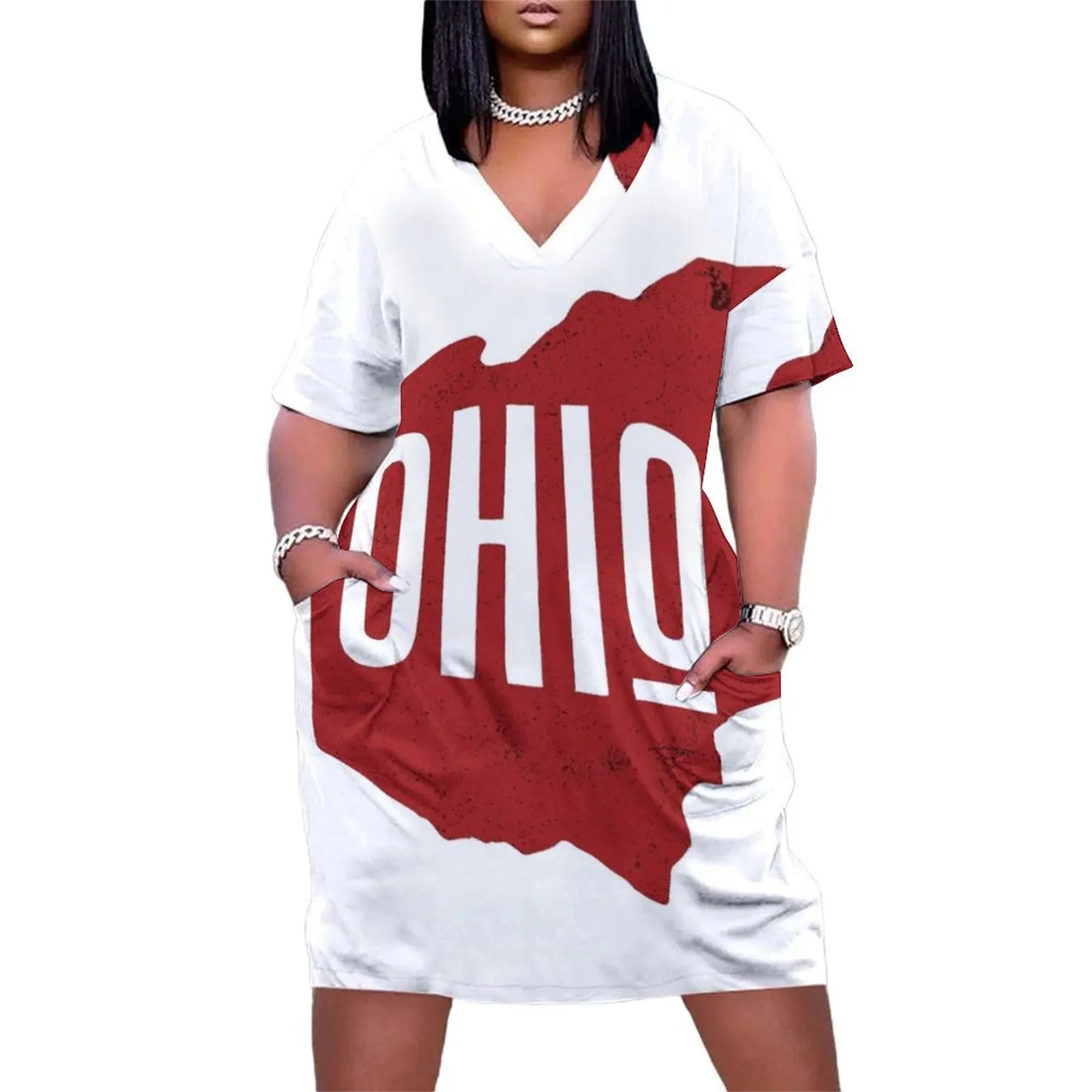 

Ohio: Buckeye Brilliance Loose Pocket Dress dress women elegant luxury Long dresses