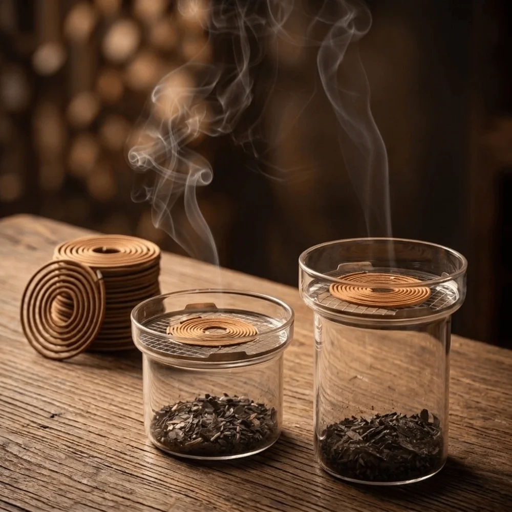High-Temperature Resistant Incense Burner Glass Anti Dust Mosquito Coils Tray Minimalist Metal Filter Screen Aromatherapy Burner