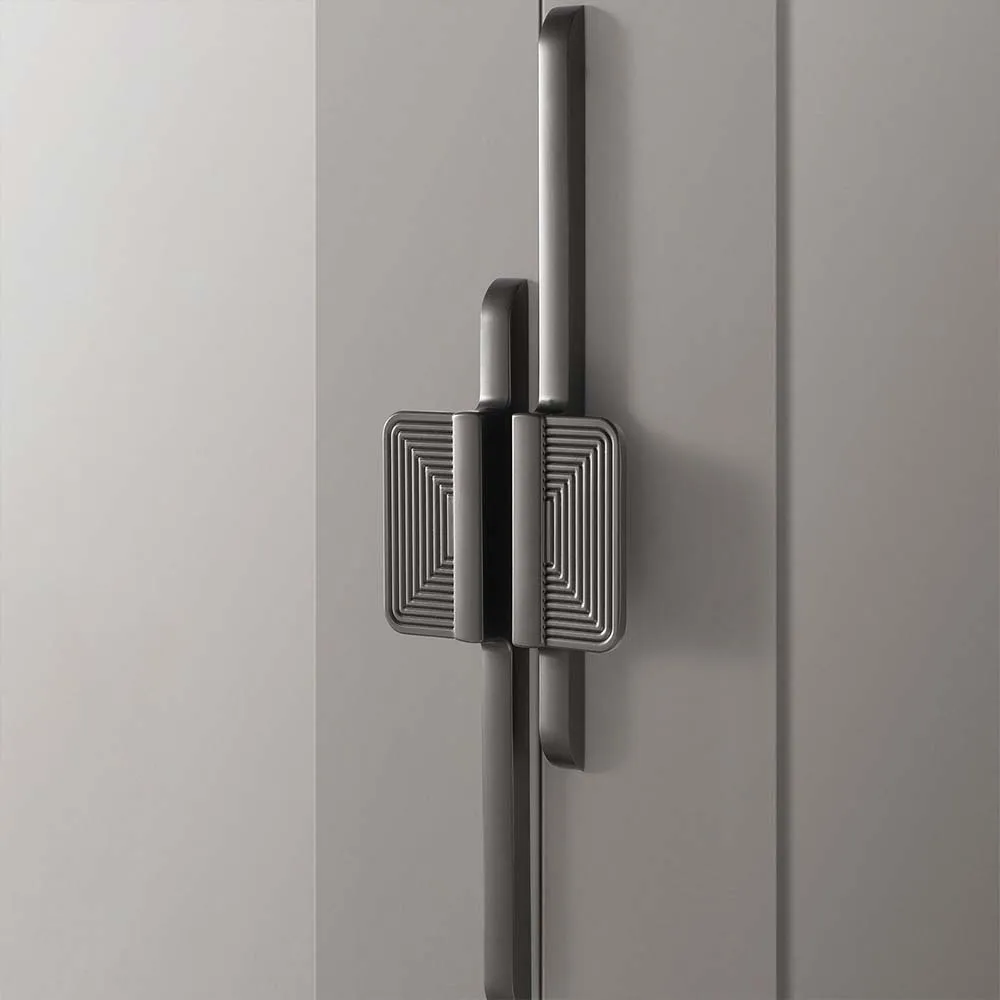 New Personality Creative Modern Minimalist Cabinet Door Handle Golden Bathroom Cabinet Cabinet Gray Handle Semi-circular Pair