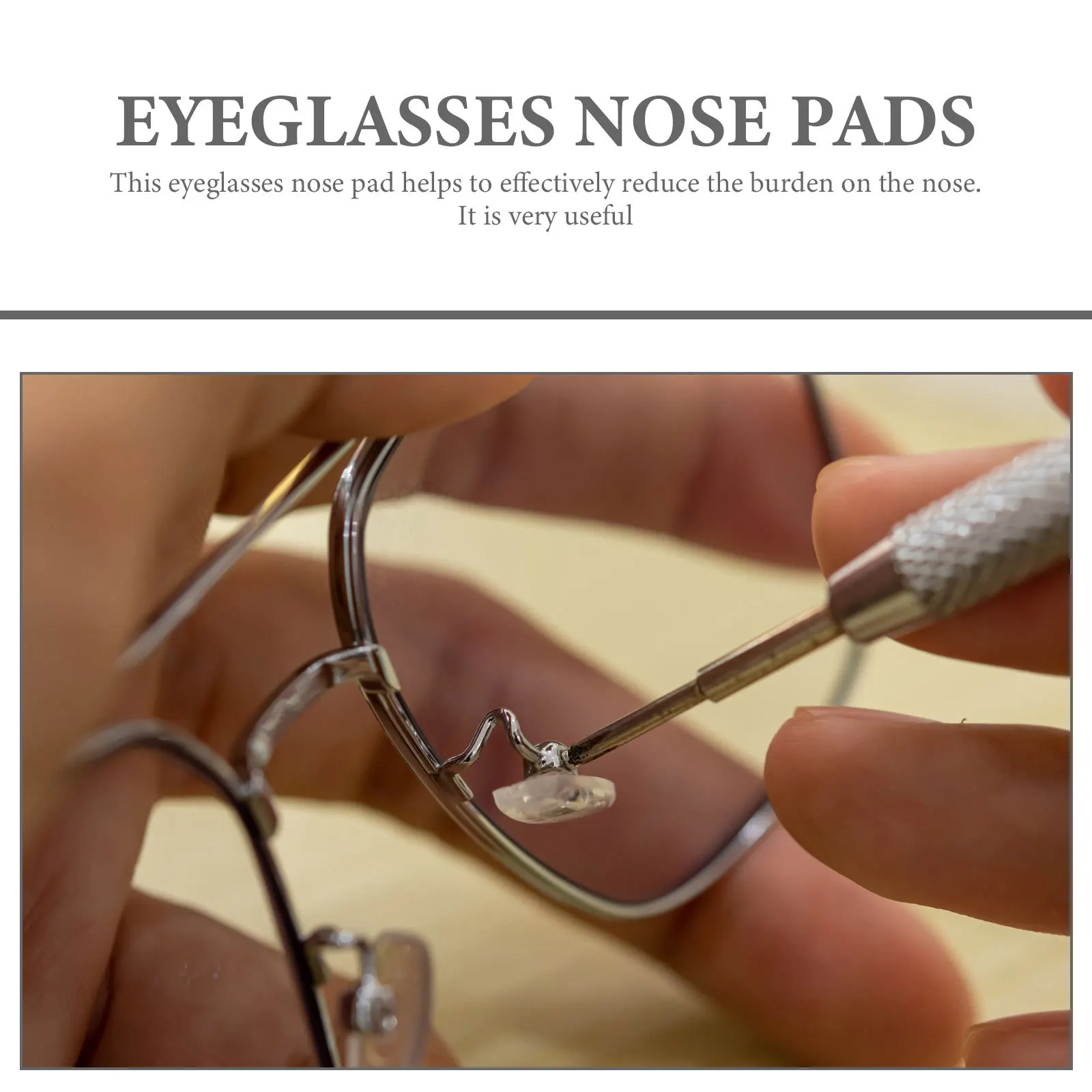 

1Set Glasses Nose Pad Silicone Supple Nose Support Pads Comfortable Non-Slip Optical Glasses Repairing Supplies