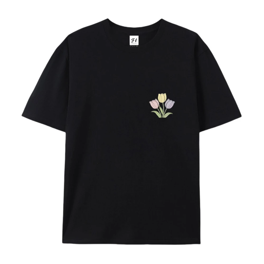 Y2k Bloemenprint Oversized T-shirt Dames 2025, Nieuwe Katoenen T-shirt Botanische Tuin Top Zomer Casual Boheemse Stijl