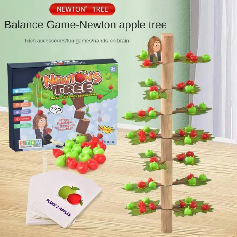 

Newton's Apples Board Puzzle Game Educational Toy IQ Battle Balancing, Stacking, Strategy and Skill Building Fun Family