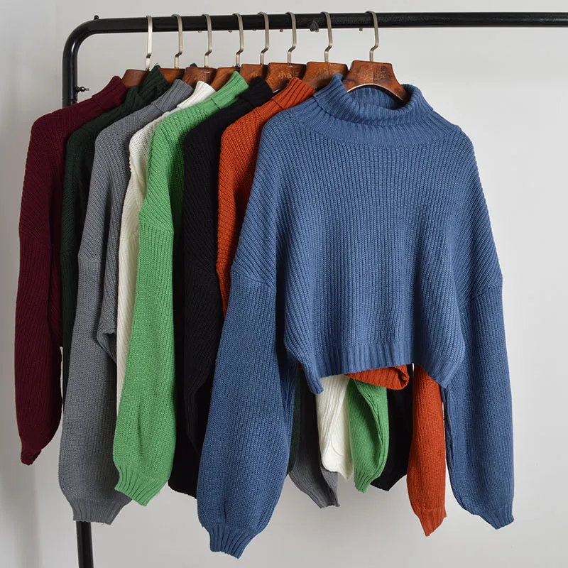 

Цветной свитер для похудения с высокой талией или Sle Long Sve Overhead, женский свободный вязаный топ на весну и осень