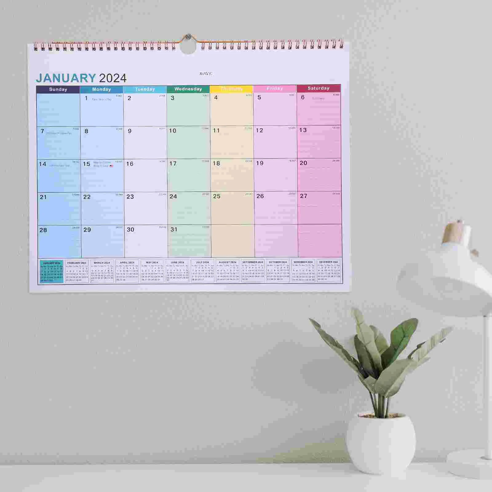 2024 -2025 Calendar Household Wall Calendars Year Hanging for Home Countdown Daily Tear-off English 2024-2025 Appointment