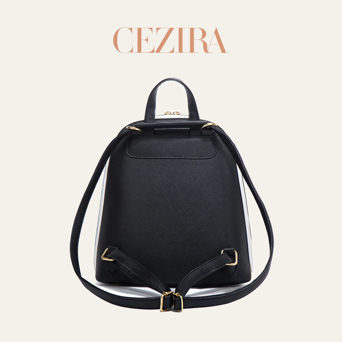 CR Fashion - Juego de Mochila con Rayas y Parches para Mujer, de Cuero Vegano PU, Bolso de Hombro, Bandolera con Tarjetero para Uso Diario y Escolar