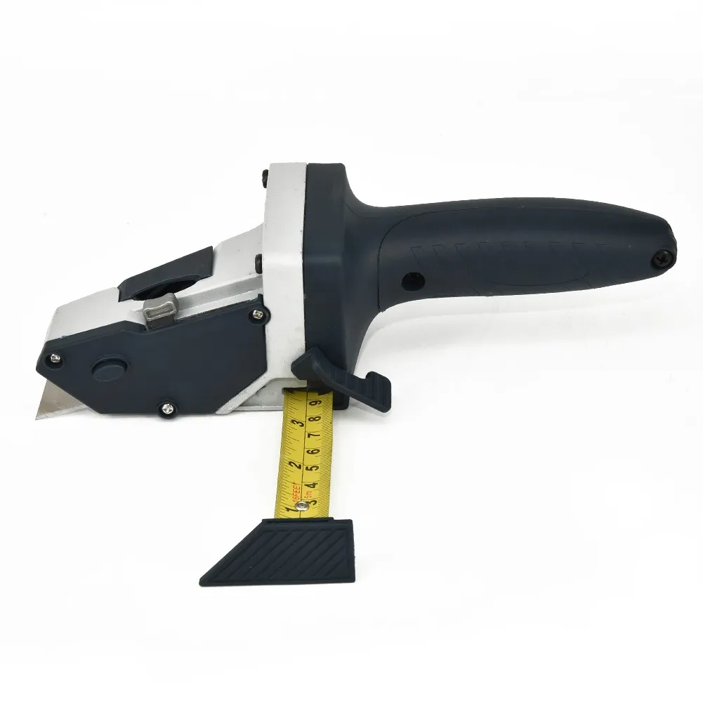 5 Blade Equipped Gypsum Board Cutter for Drywall Foam and Cardboard with Onboard Storage and Measurement Feature