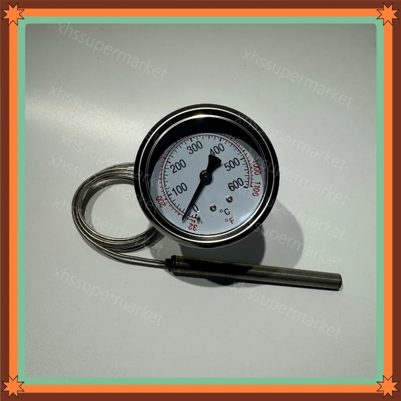 Pizza oven temperature gauge 500 degrees stainless steel high-temperature resistant oven temperature dial probe extension cord