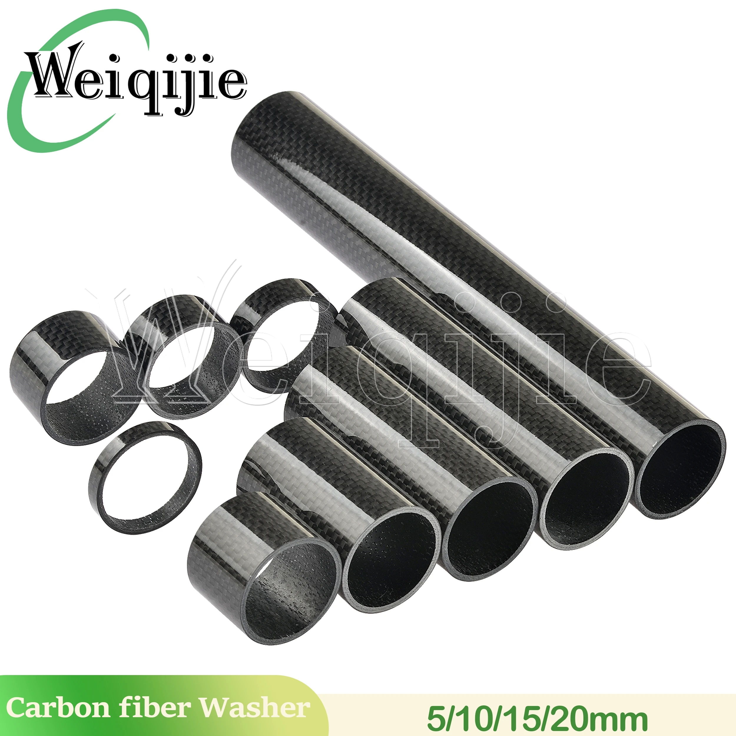 Weiqijie Carbon Fiber Bicycle Headset Spacer 28.6mm 1-1/8