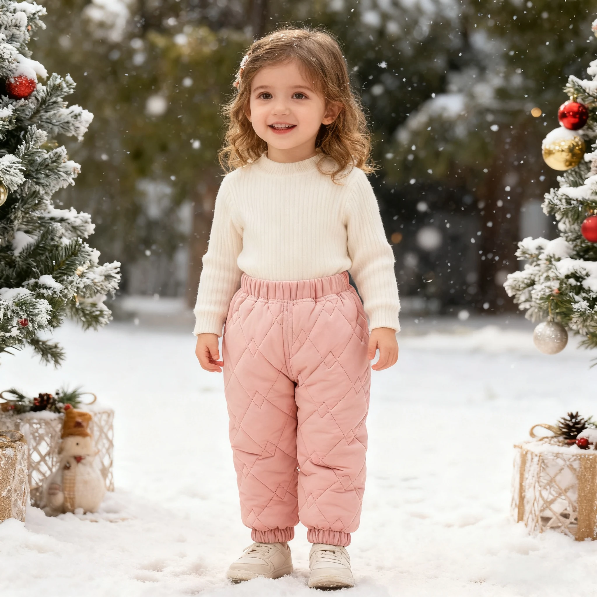 Children's warm-padded pants autumn-winter Boy Girls cotton pants Trousers Toddle snowy base pants. 2 4 6 8 10 12 14years old