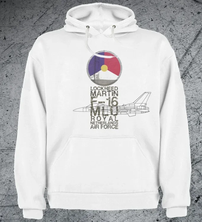 

RNLAF F-16 MLU ROYAL NETHERLANDS AIR FORCE MILITARY HOODIE SWEATSHIRT