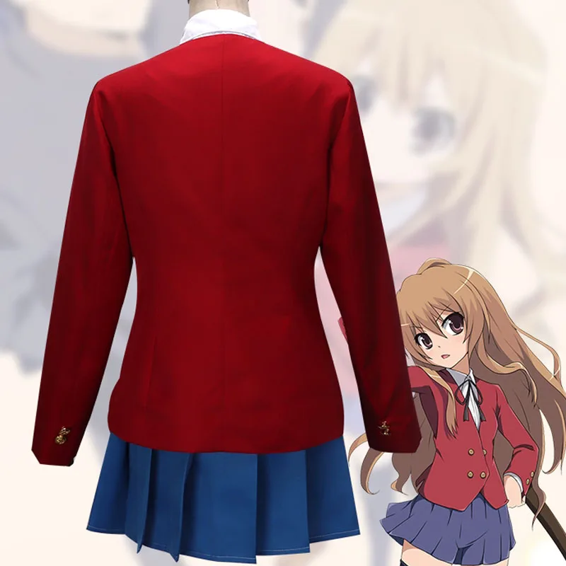 Anime Tiger Drachen Toradora Cosplay Kostüm Taiga Aisaka Schuluniformen Mädchen Anzug Weihnachten Halloween Karneval Party Set Geschenke