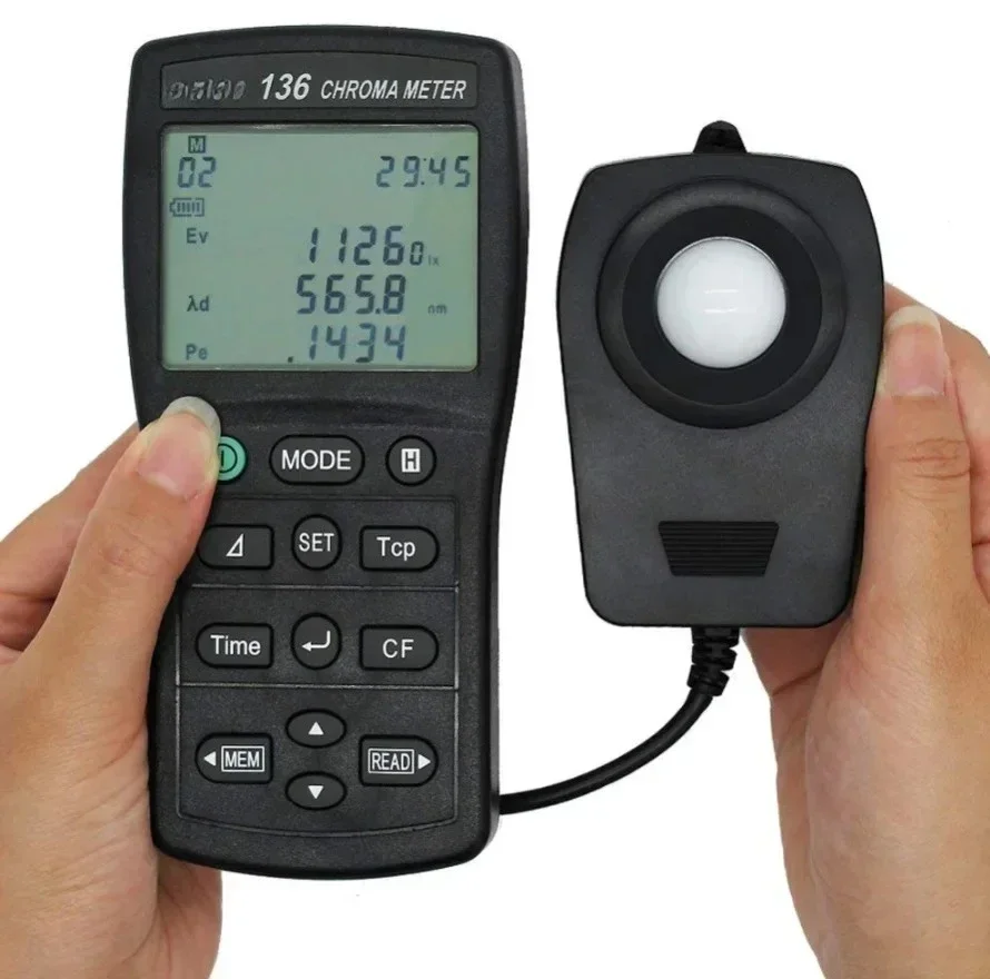 

TES-136 CHROMA METER / LIGHT METER / COLOR TEMPERATURE METER