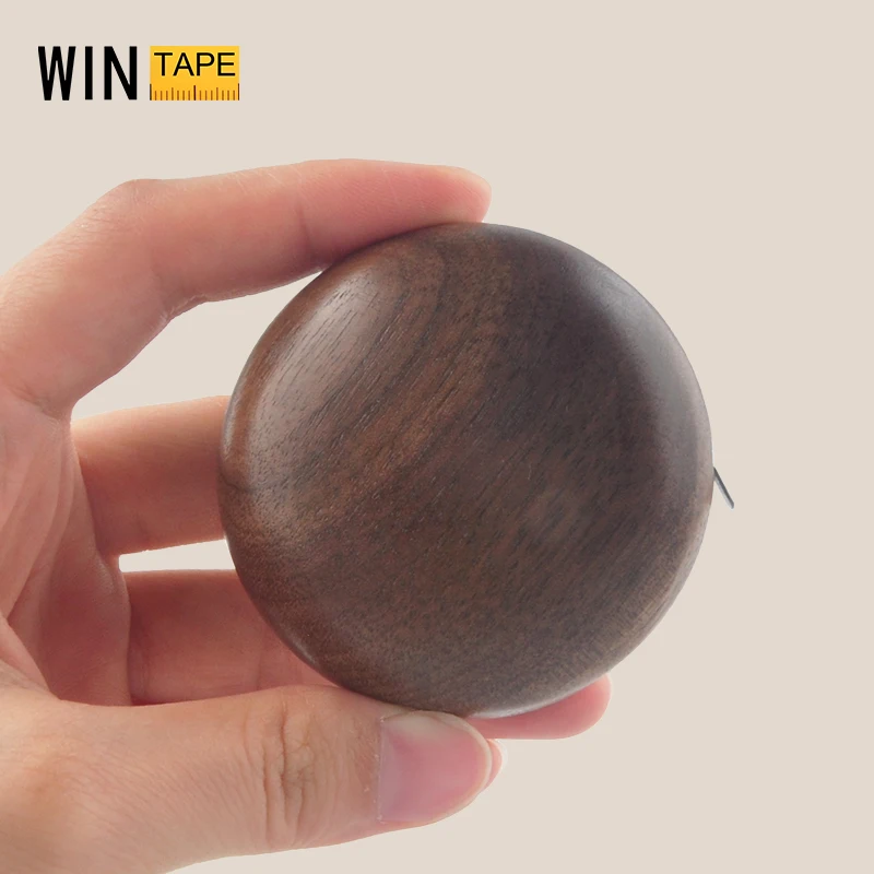 Wintape Walnut Tape Measure Classy Gift Customization 2 Meters Metric Portable Small Ruler Household Measuring Ruler Wooden Ruler