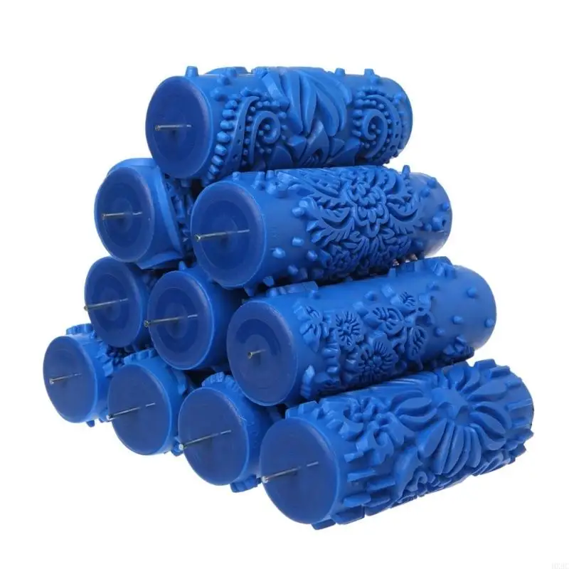 5Inch Textured Rubber Paint Roller Tool Great For Creative DIY Home Projects HX6C