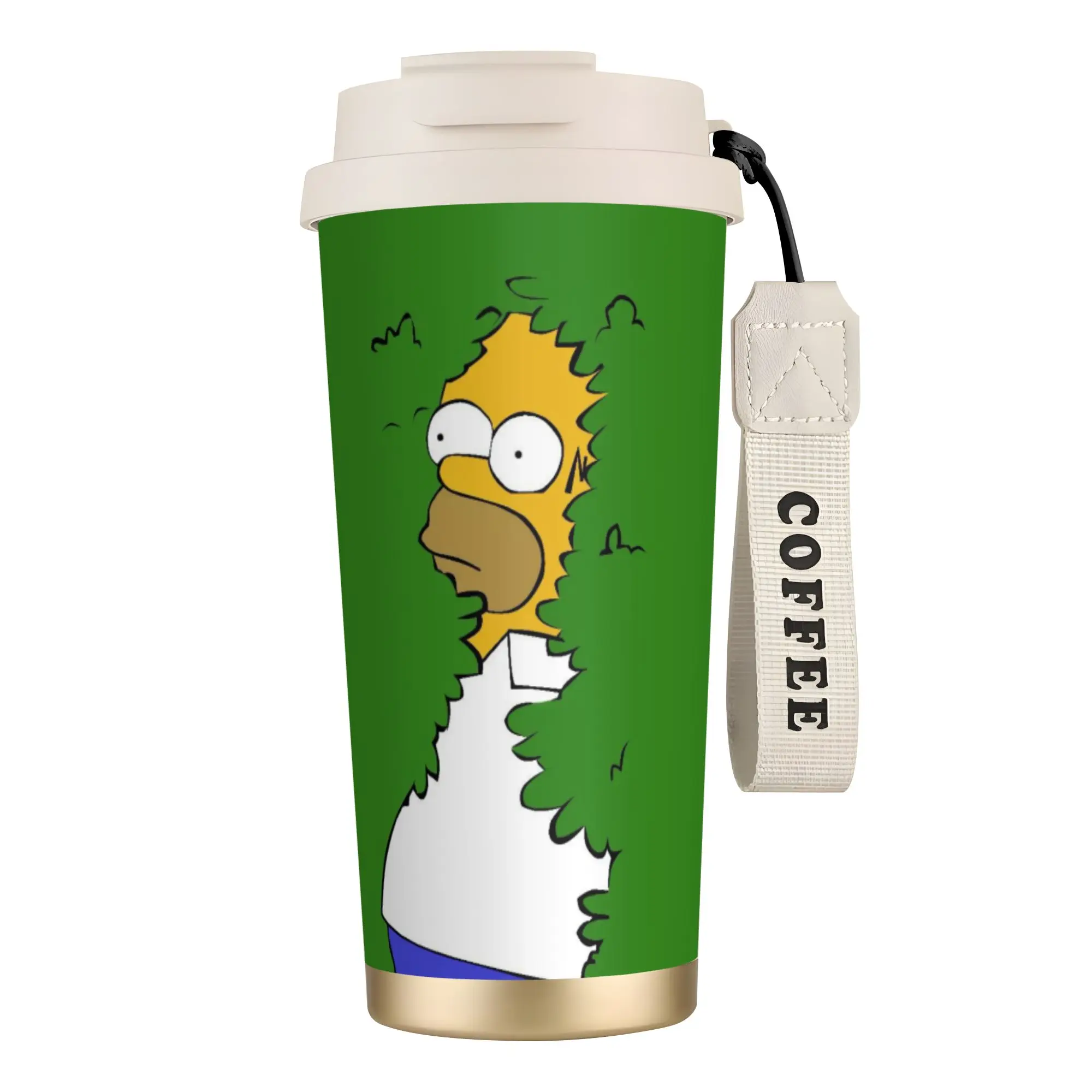 Cartoon S-Simpsons Stainless Steel Coffee Cup  Thermal Cup School Mugs Hot Cold Drink