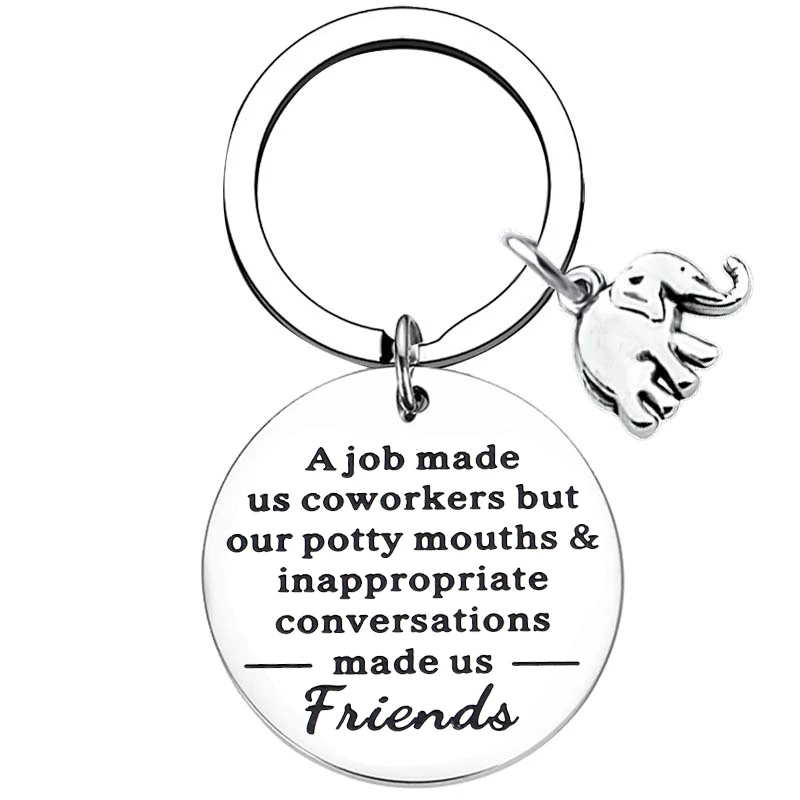 Coworker Retirement Keychain Gifts Leaving Job elephant key chain Gifts Work Bestie Friendship Gift Colleagues Gifts