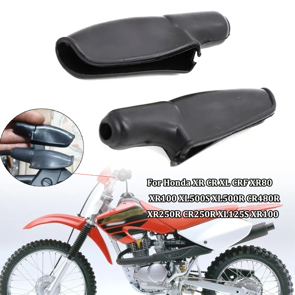 

2 Piece Left & Right Rubber Cover Cable Handle Clutch Brake Lever For Honda XR CR XL CRF XR100 XL125